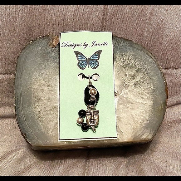 Designs by Janelle - Handmade Silver Wire Face Charm - Picture 3 of 13